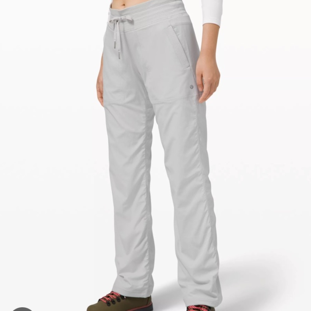 Grey/white Lululemon Studio pants